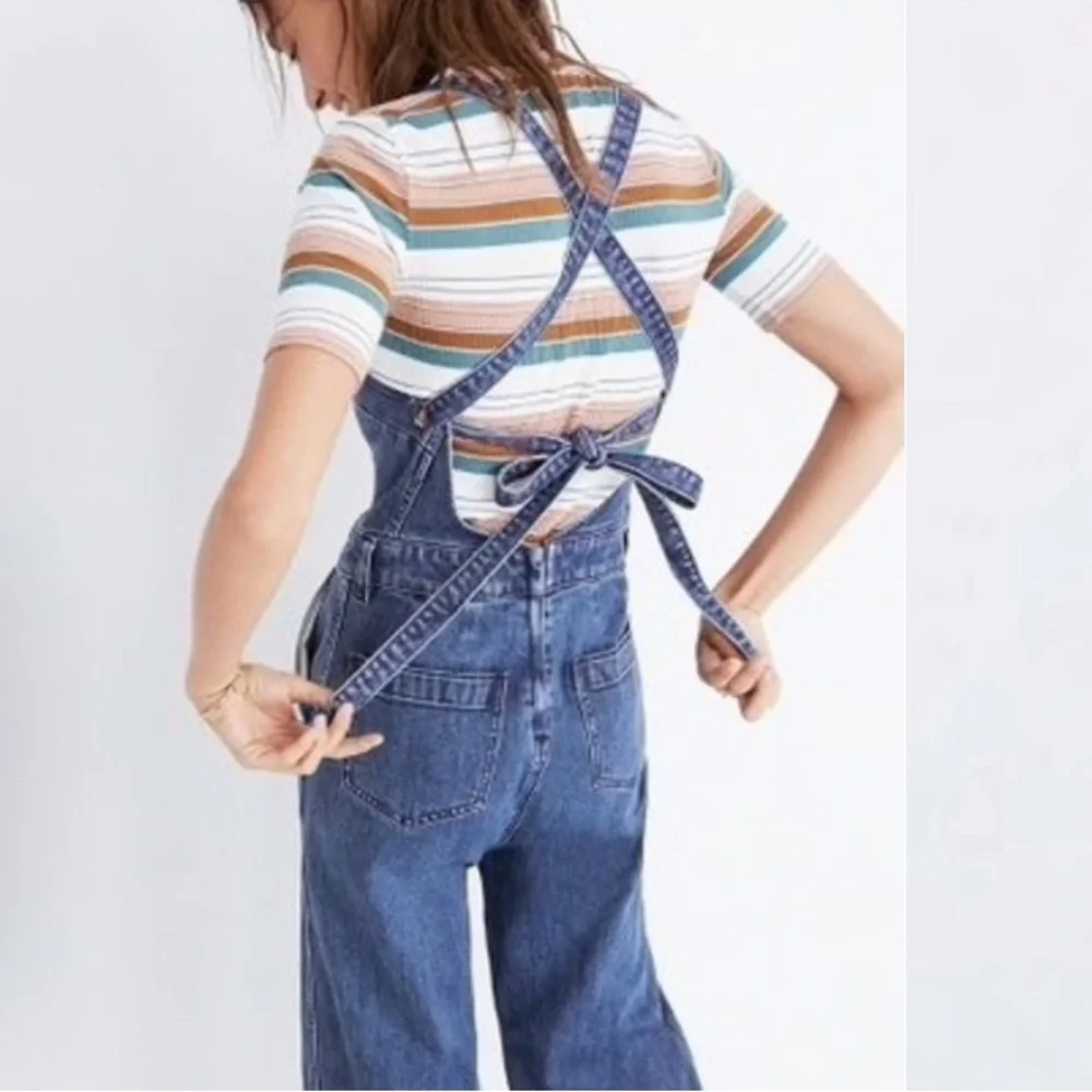 Madewell Tie-Back Denim‎ Jumpsuit size XXS Women’s Coveralls